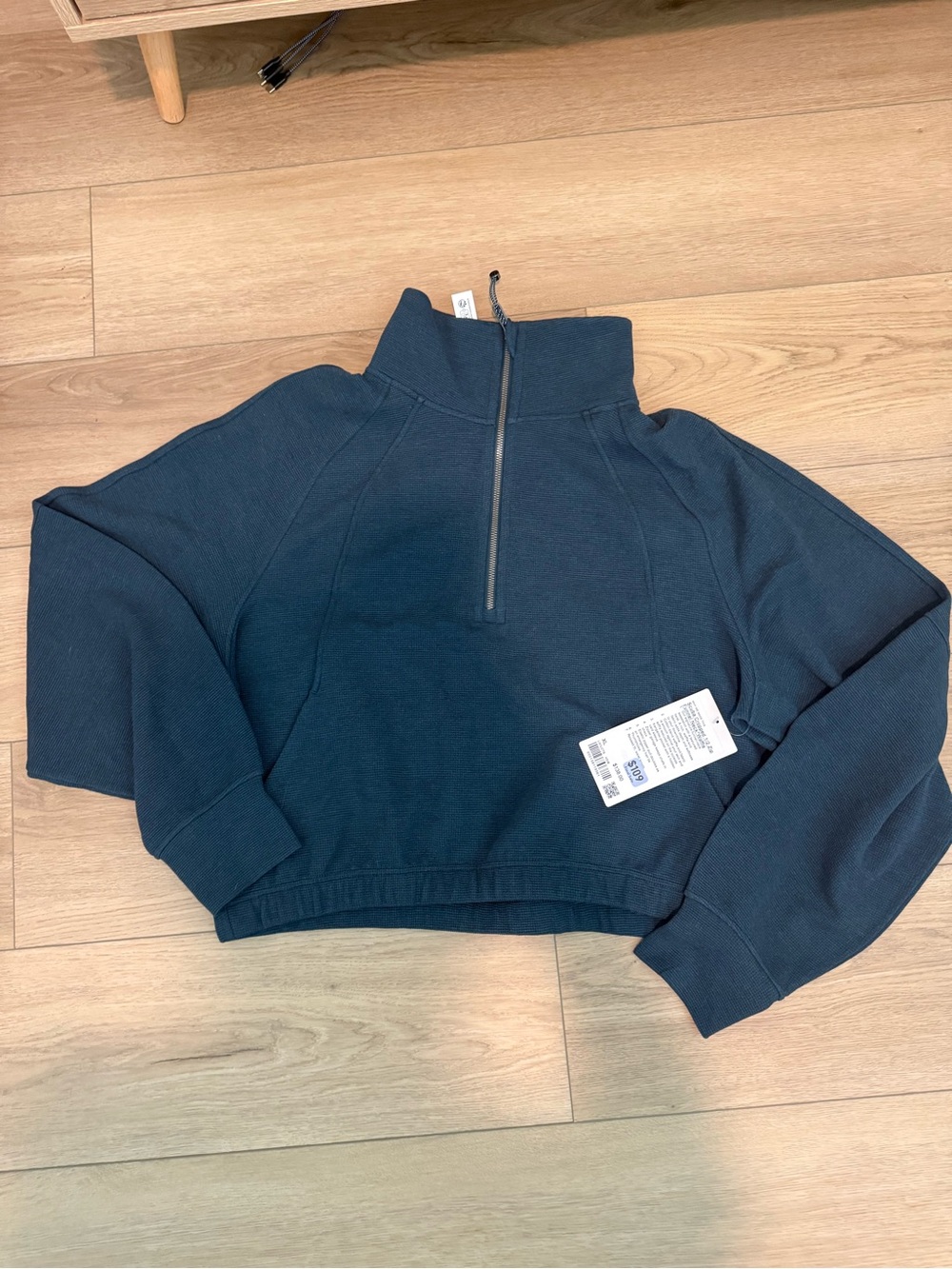 Lululemon Scuba Cropped 1/2 Zip Funnel Neck Waffle Size XL NWT $138 MSRP - Picture 5 of 5